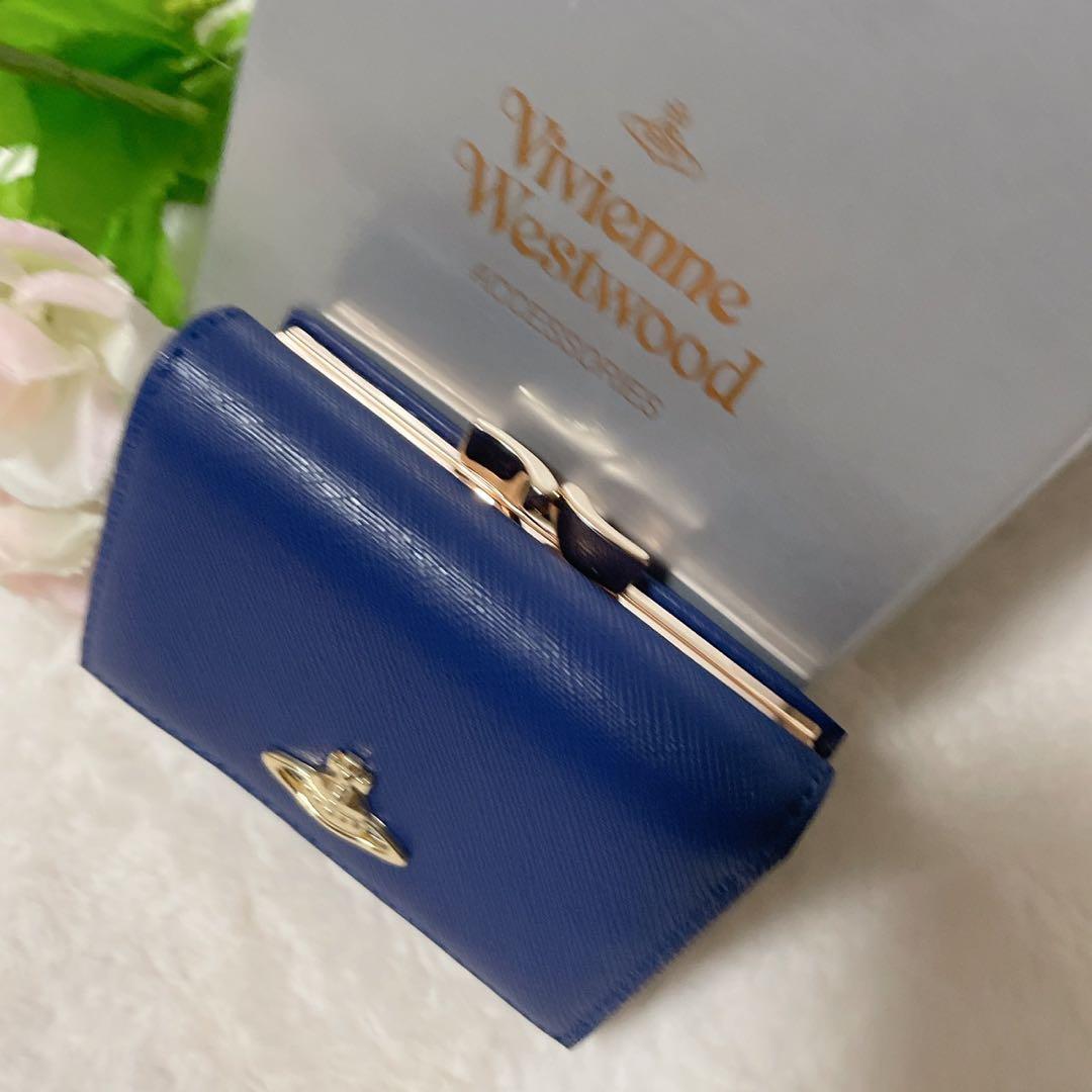 Vivienne Westwood 青 三つ折り財布