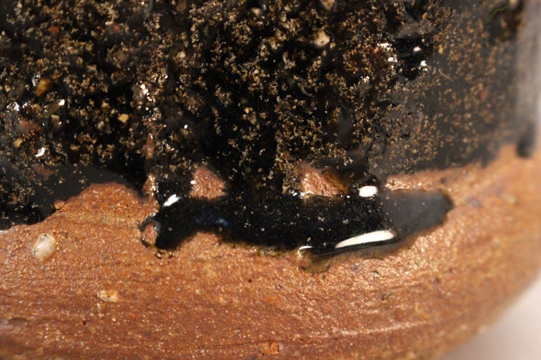 No5163 三里窯　浜本洋好　唐津花入　高さ13cm 共箱　古美術　送料無料