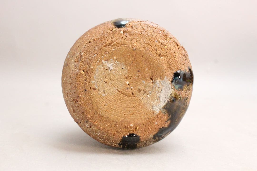 No5163 三里窯　浜本洋好　唐津花入　高さ13cm 共箱　古美術　送料無料
