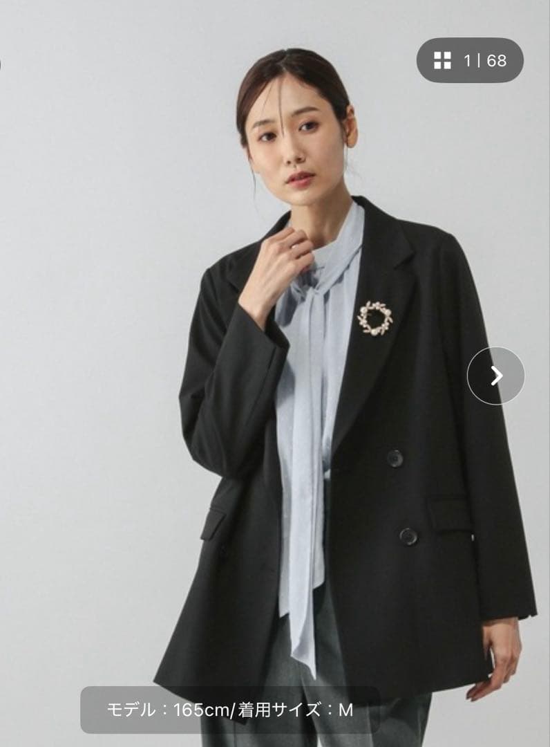 ［現行品］GLOBAL WORK 黒 テーラードジャケット パンツ Lサイズ
