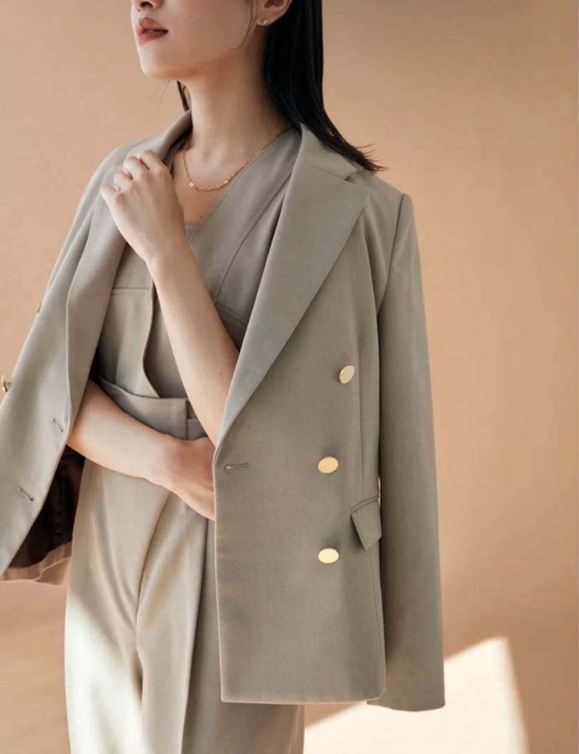 ジャケット・アウター laubeblanc Double breasted Blazer brown