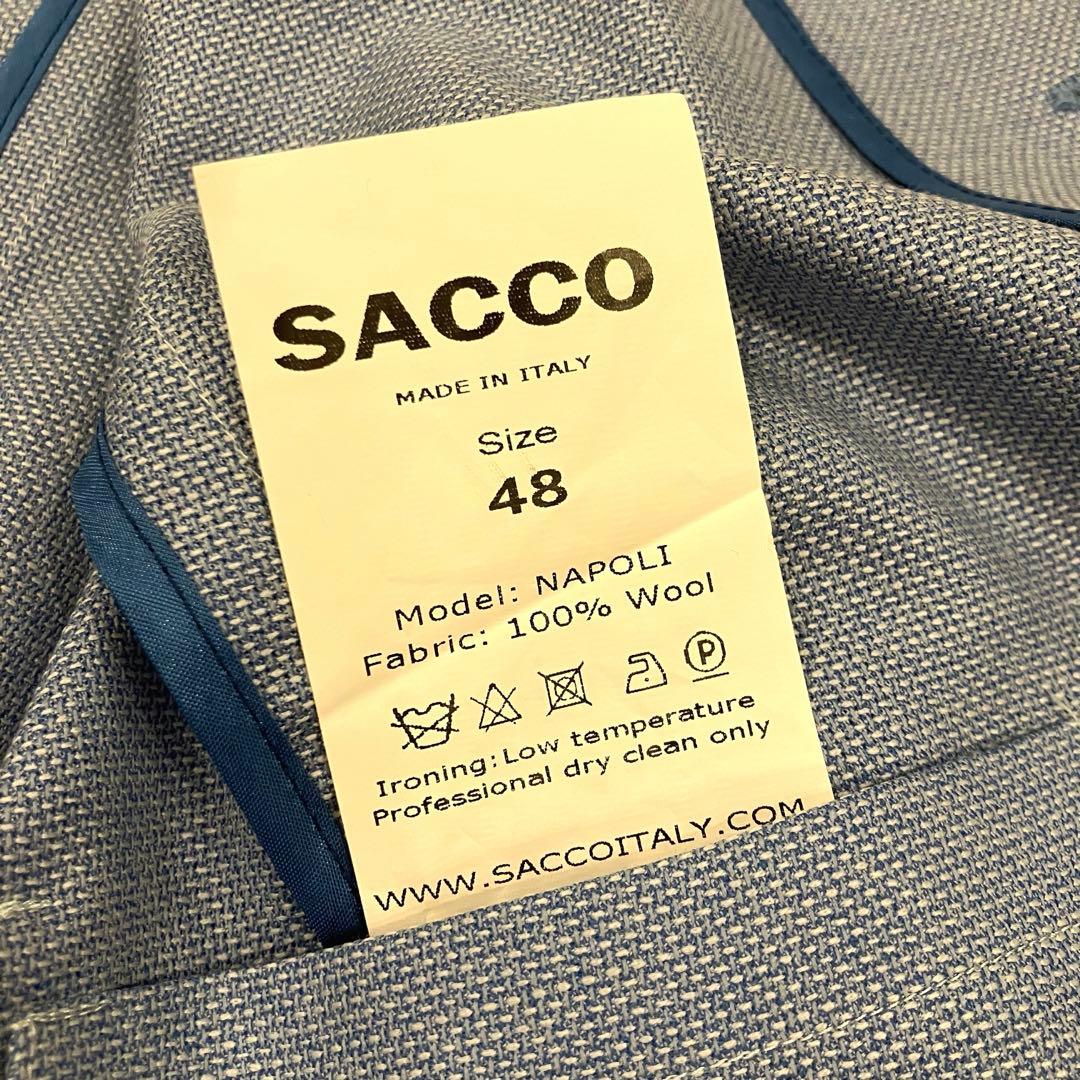 極美品✨SACCO ザッコ ホップサック ジャケット ブルー NAPOLI 48
