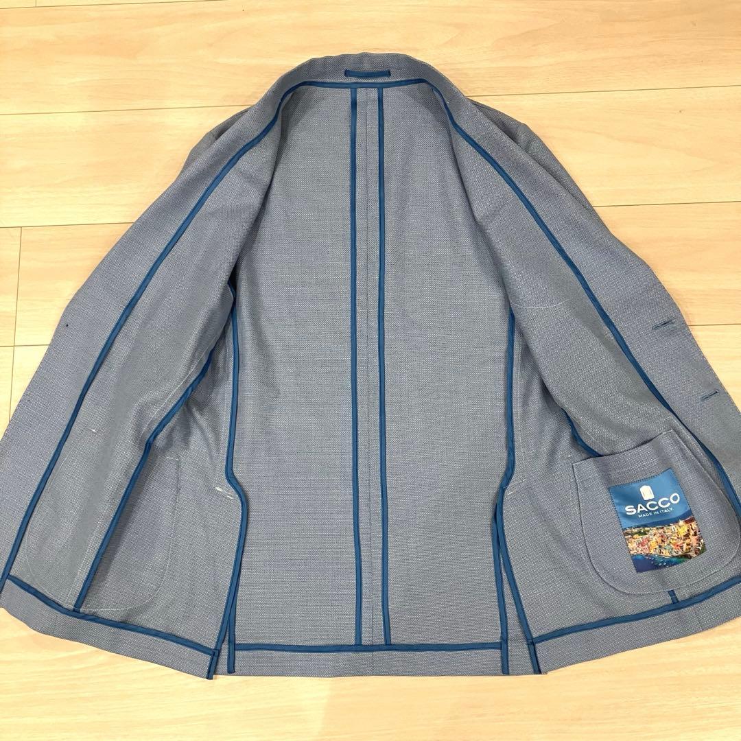 極美品✨SACCO ザッコ ホップサック ジャケット ブルー NAPOLI 48