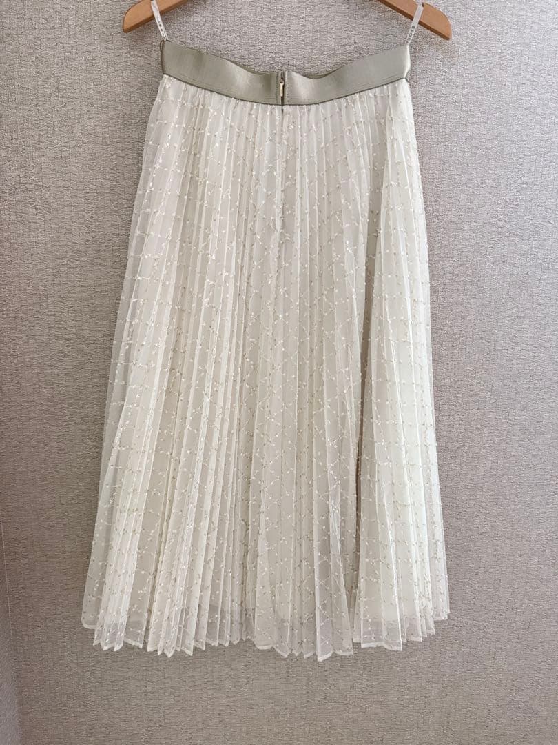 epoca ラメチュールエンブロイダリー プリーツスカート