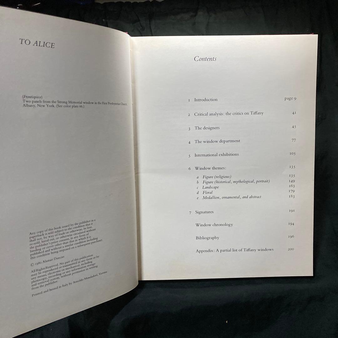 TFFANY windows ； ALASTAIR DUNCAN 洋書 大型本
