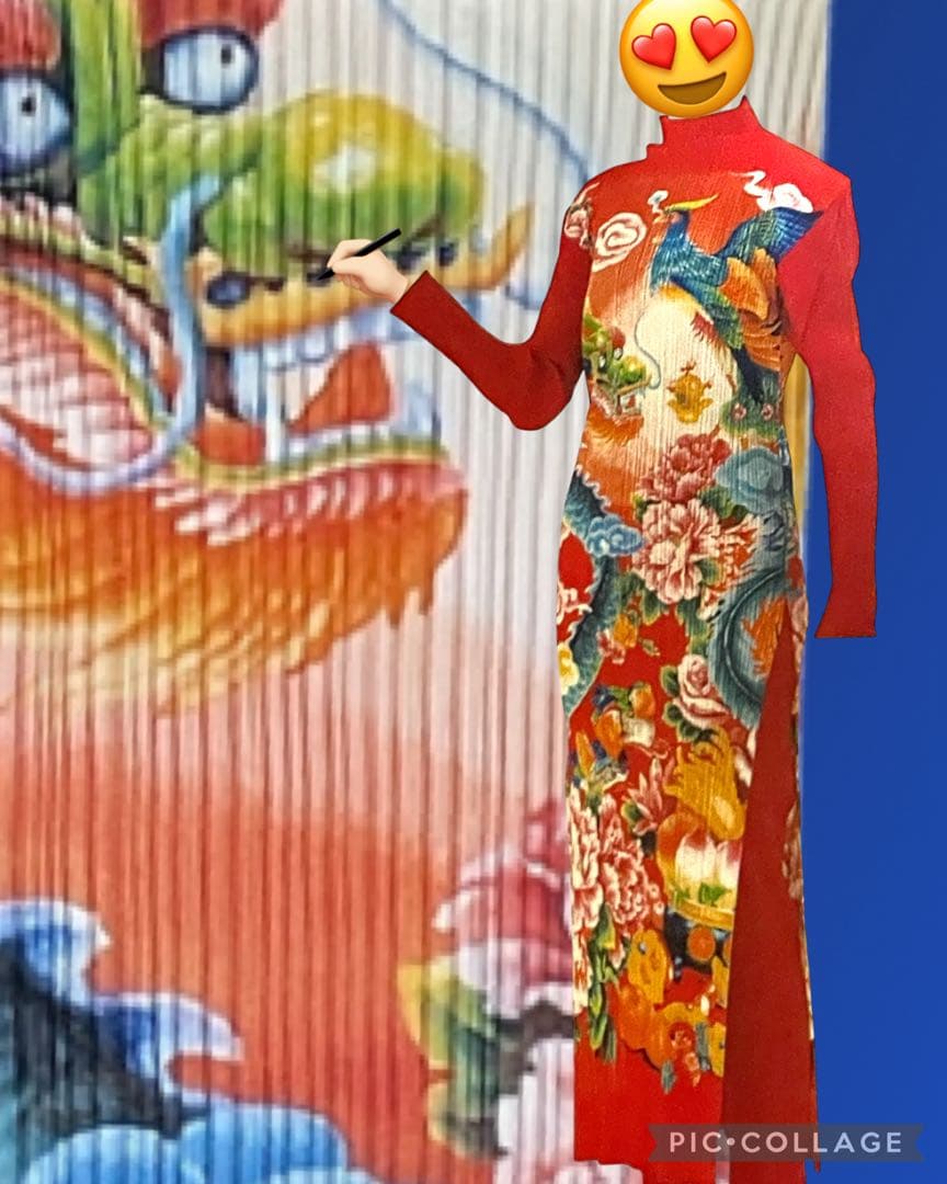 プリーツプリーズ ドラゴン ストール pleats please