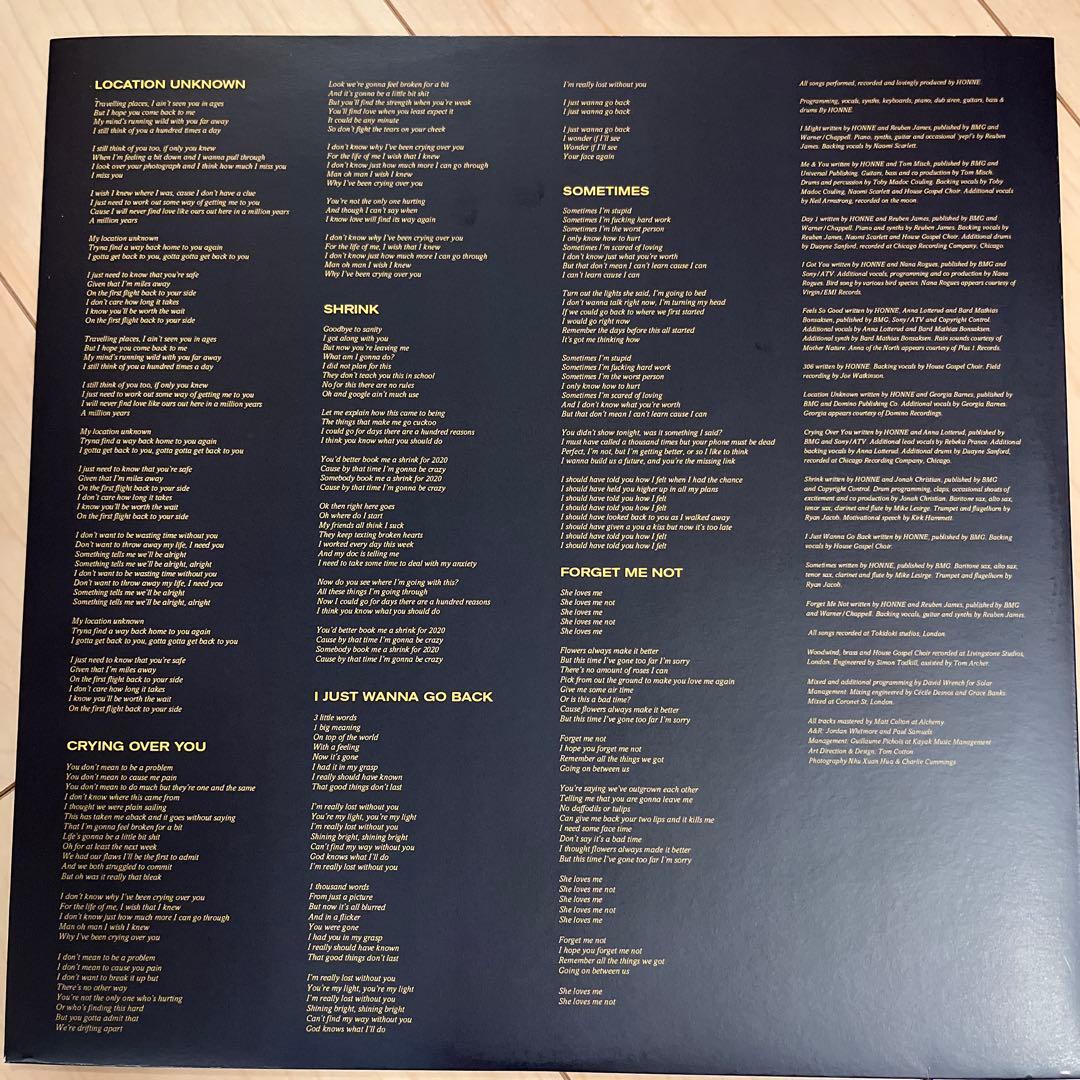 HONNE LOVE ME / LOVE ME NOT レコード