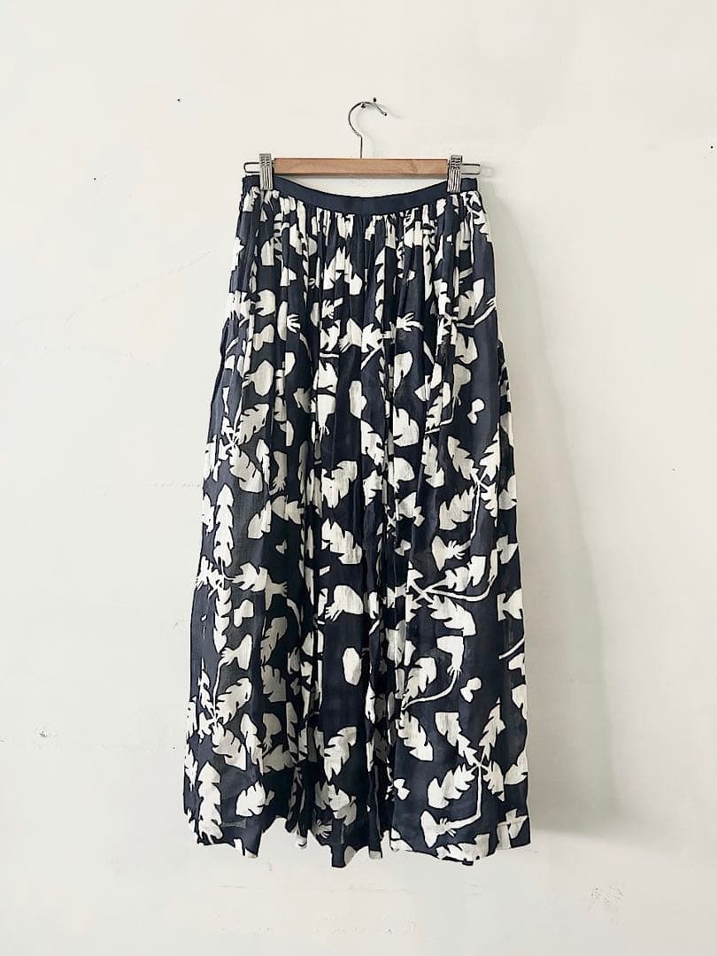【美品】mina perhonen　soffione　リネンスカート　サイズ36