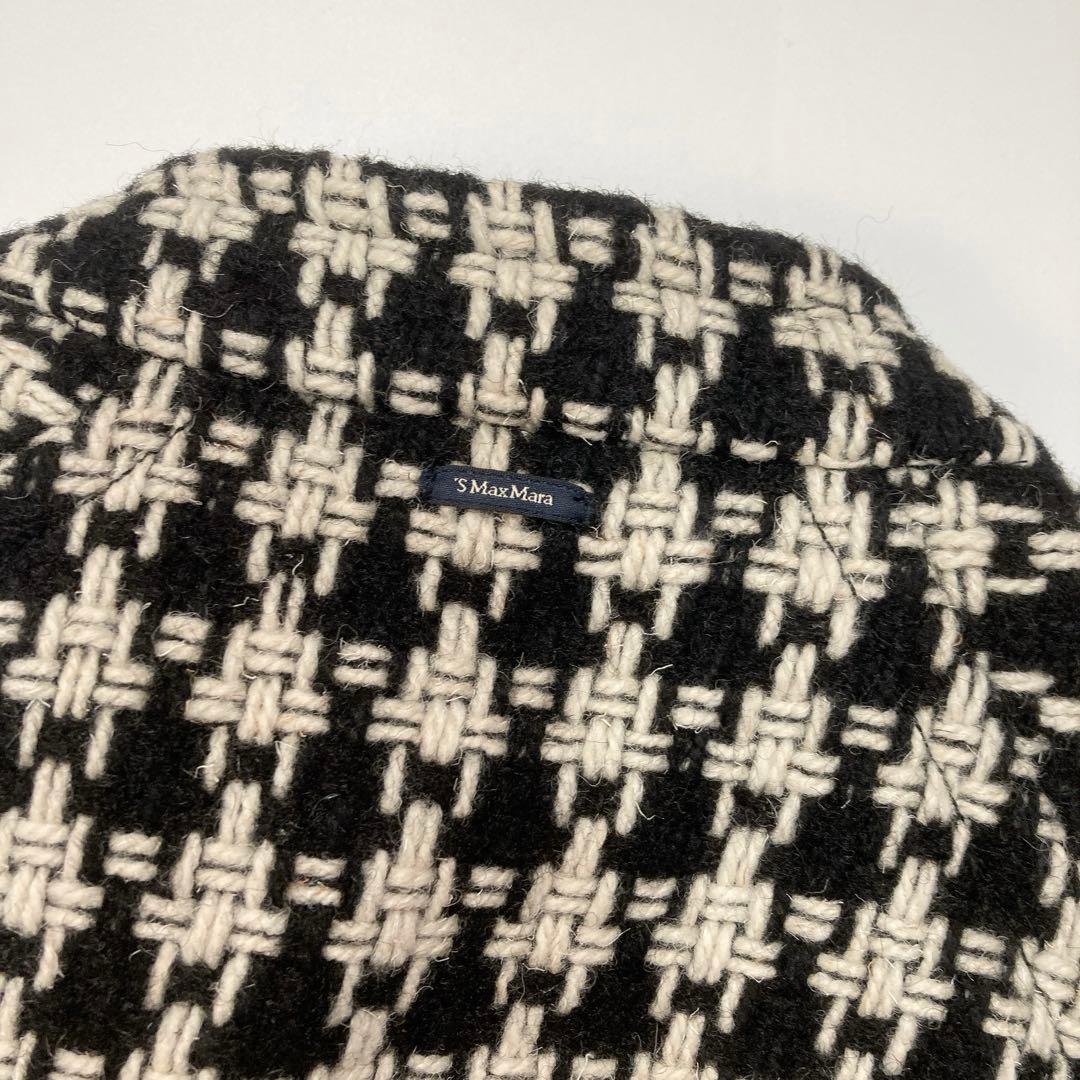 ’S MaxMara エスマックスマーラ ツイード ロングコート 42 XL