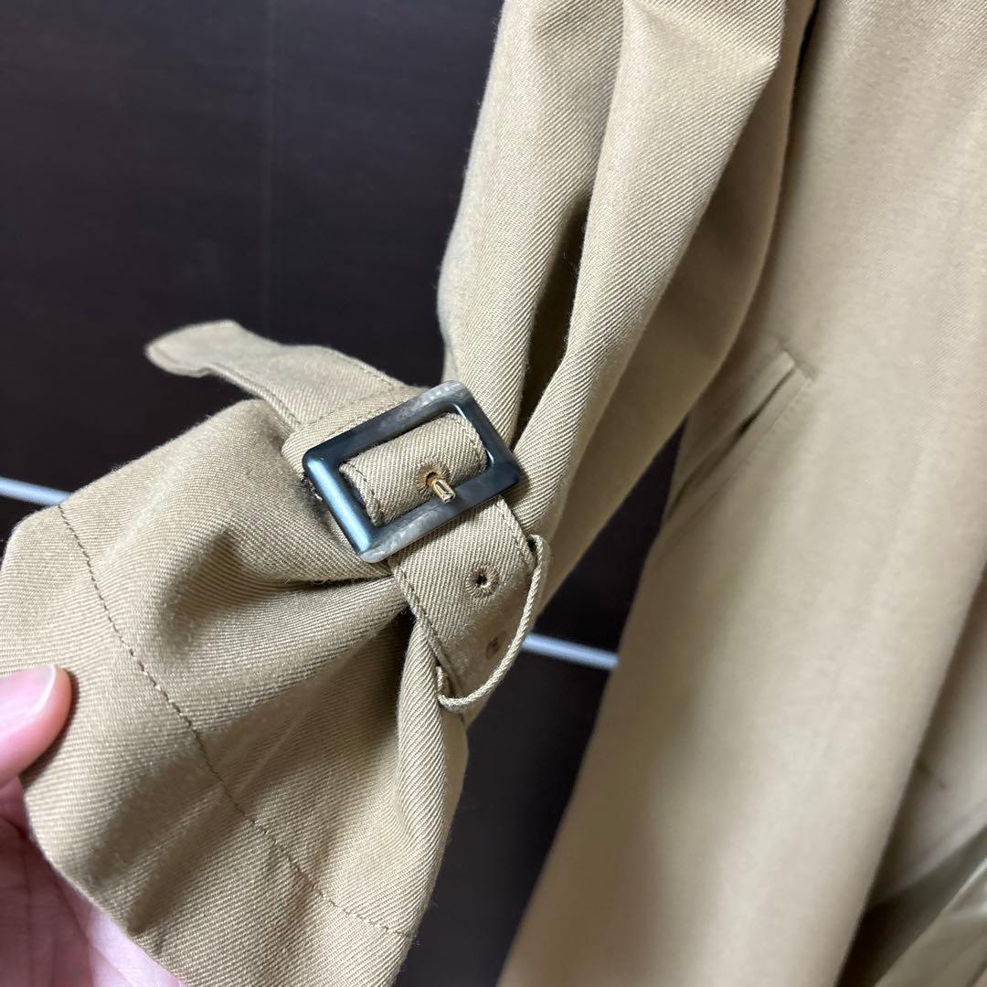 スピックアンドスパン　ツイルオーバートレンチコート　ベージュ　ブラウン
