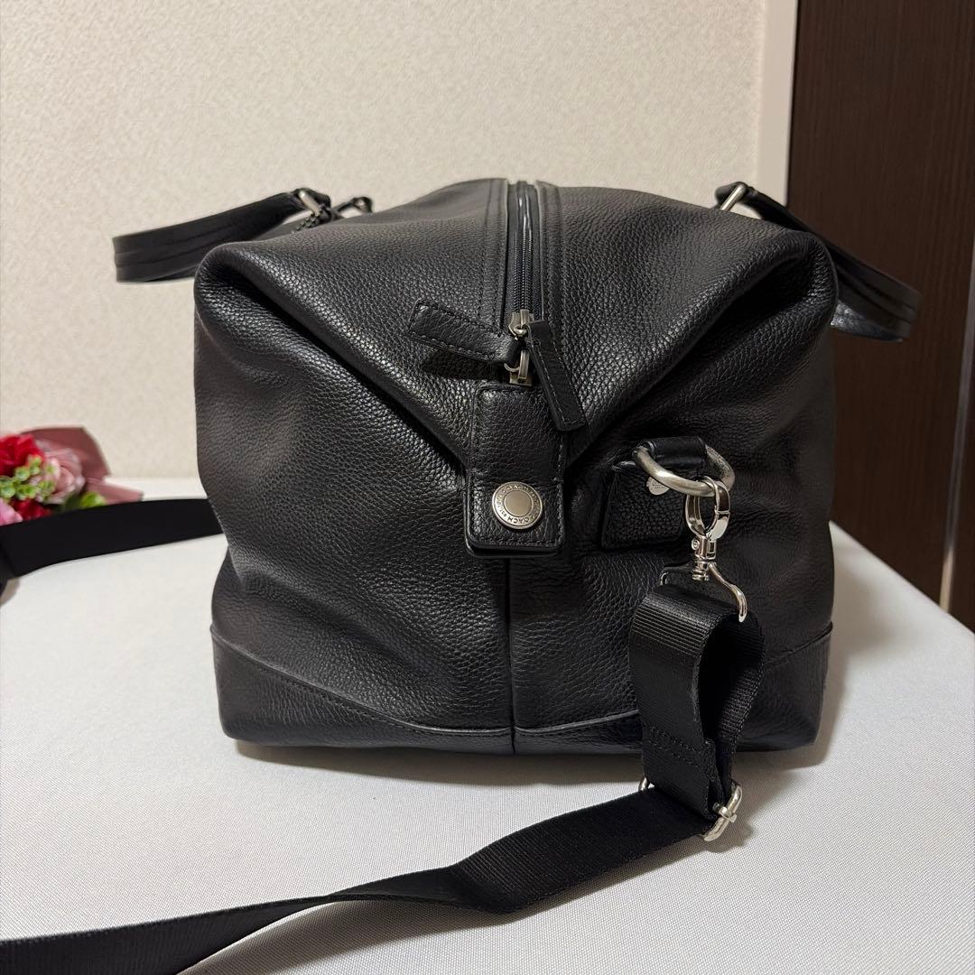 美品 COACH コーチ 2way 本革 シボ レザー ボストンバック