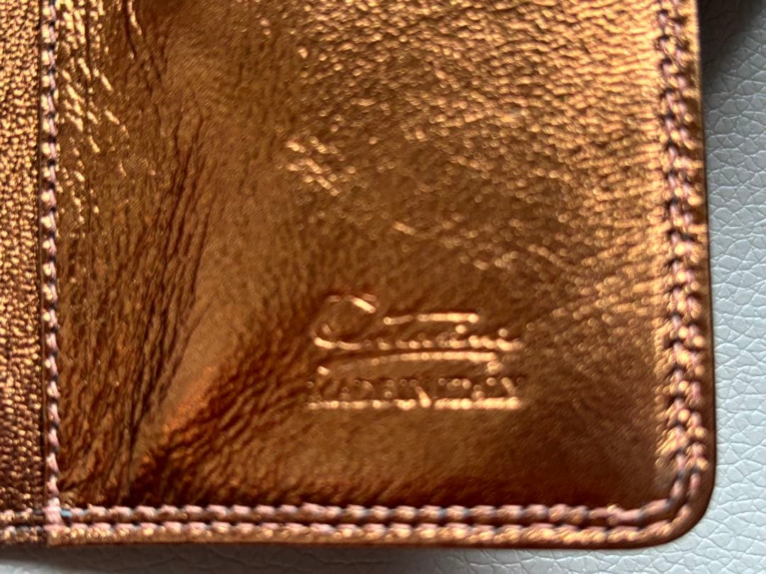 ORTENSIA 三つ折り財布 ブロンズ イタリア製 和光購入
