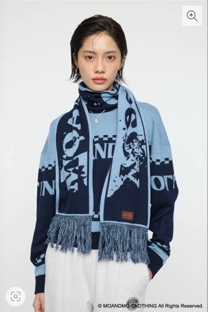 MOUSSY MOANDMO JACQUARD マフラー