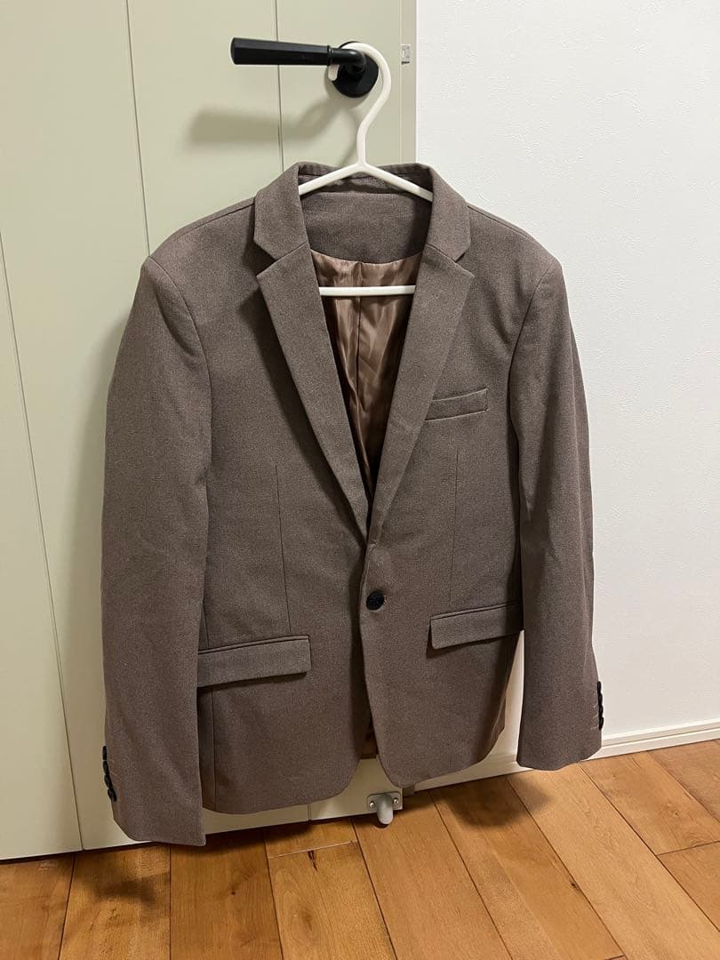 前撮り　タキシード　ブラウン　スーツ