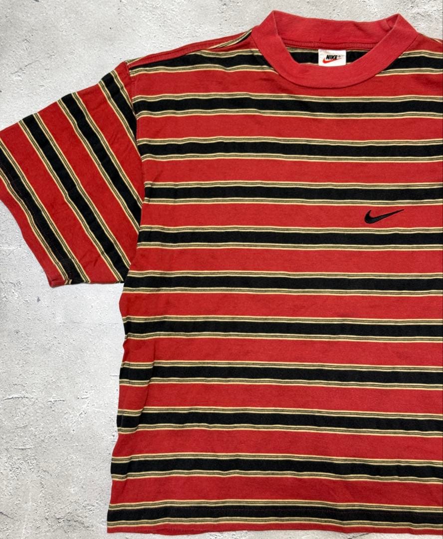 最終 90s 銀タグ NIKE ナイキ ボーダー Tシャツ