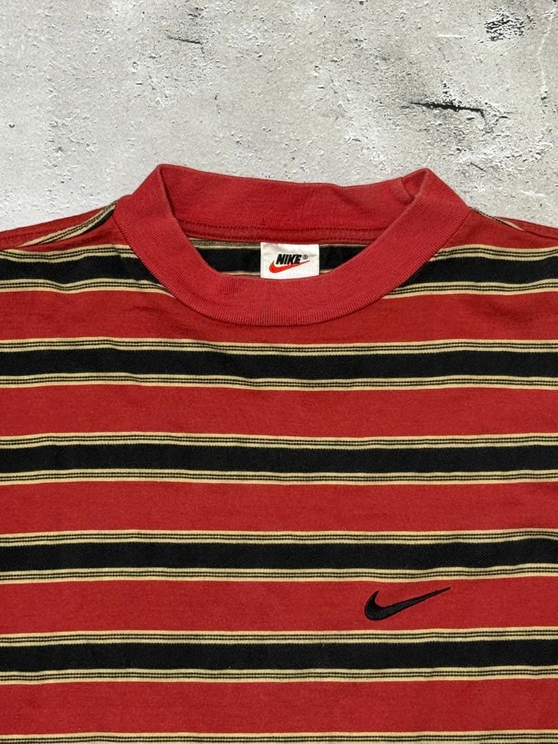 最終 90s 銀タグ NIKE ナイキ ボーダー Tシャツ