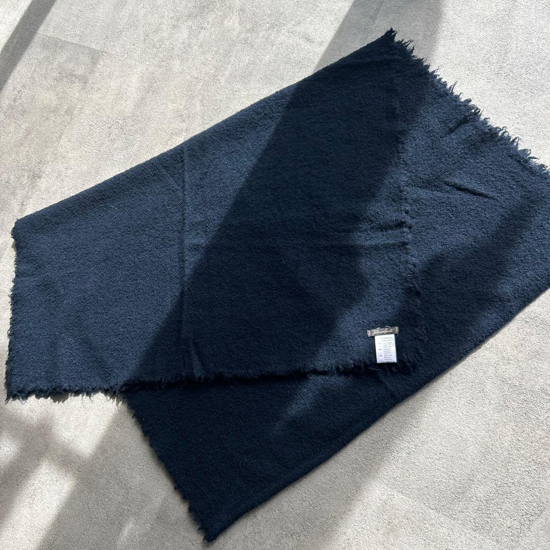 美品✨FALIERO SARTI カシミヤ混 バージンウール ネイビー ストール