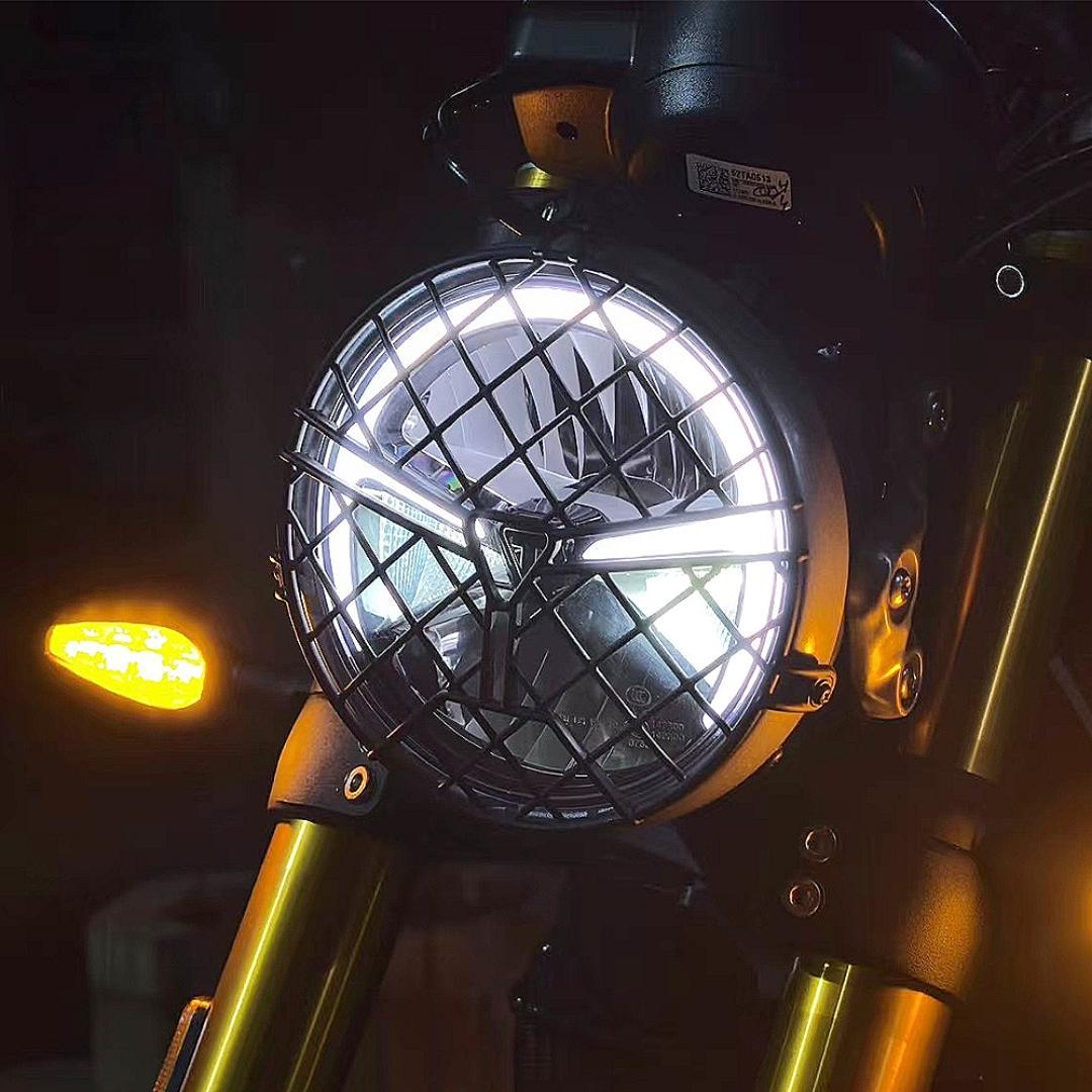 トライアンフ ボンネビル ヘッドライトガード T100 ストリートスクランブラー