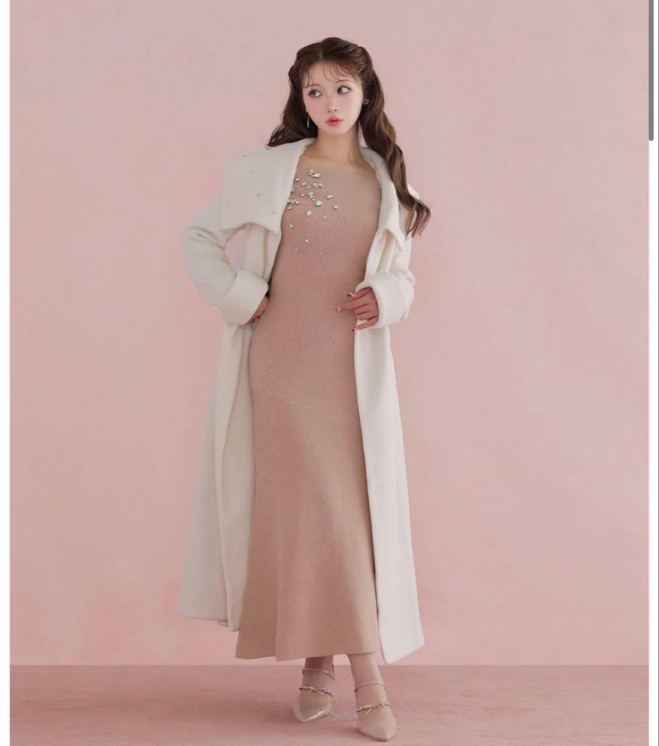 エムミーエメ Blanc noir hooded long coat
