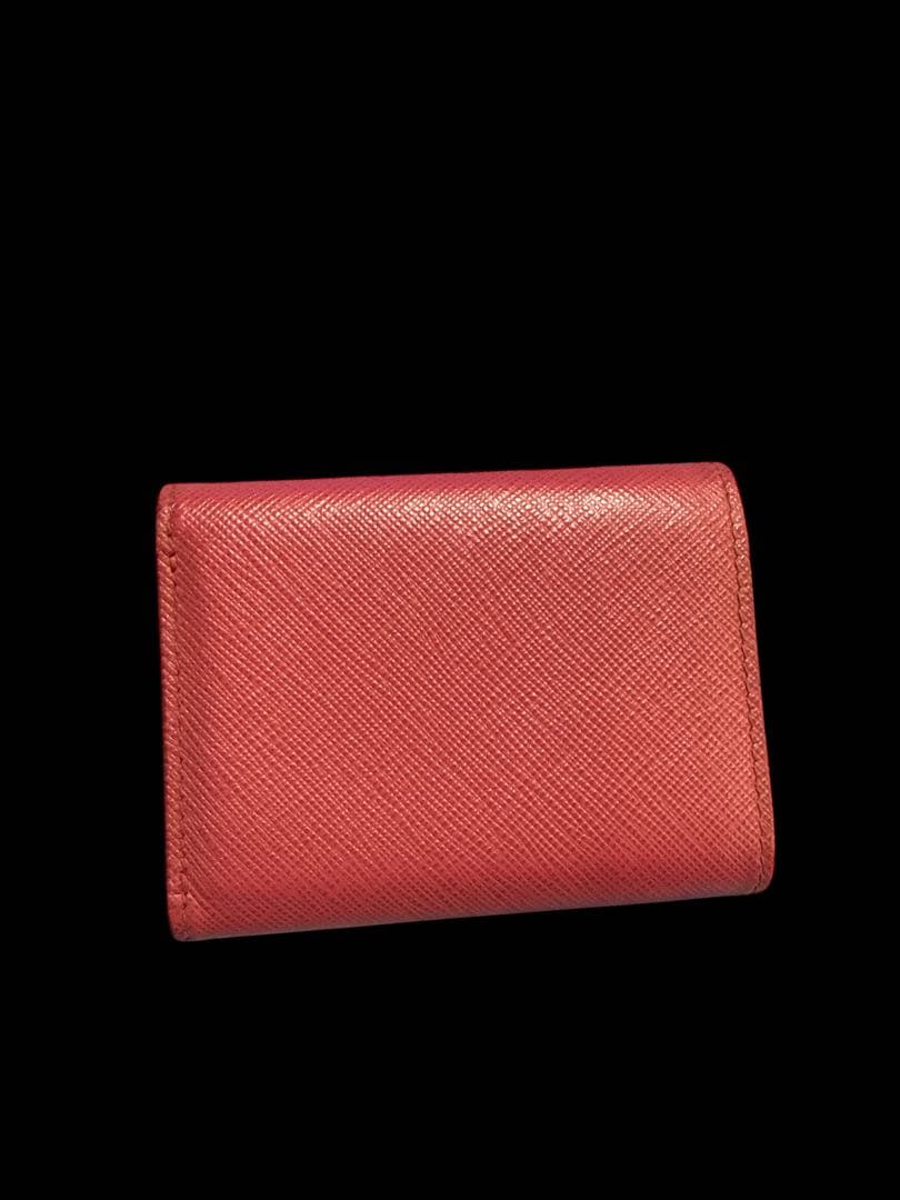 PRADA 三つ折り財布 サフィアーノ ピンク系 正規品