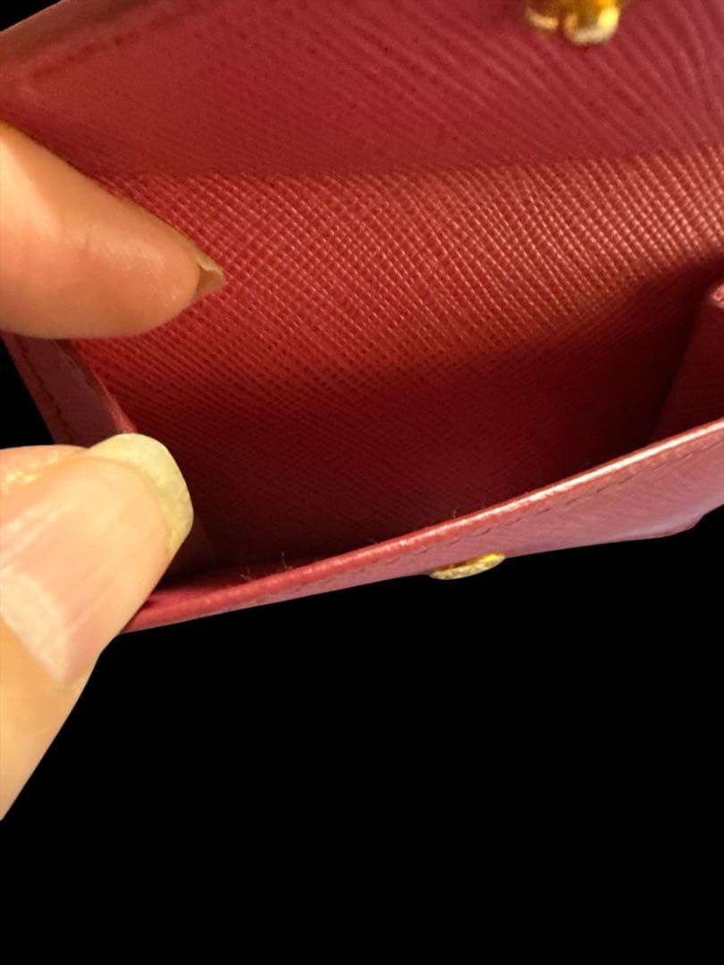 PRADA 三つ折り財布 サフィアーノ ピンク系 正規品