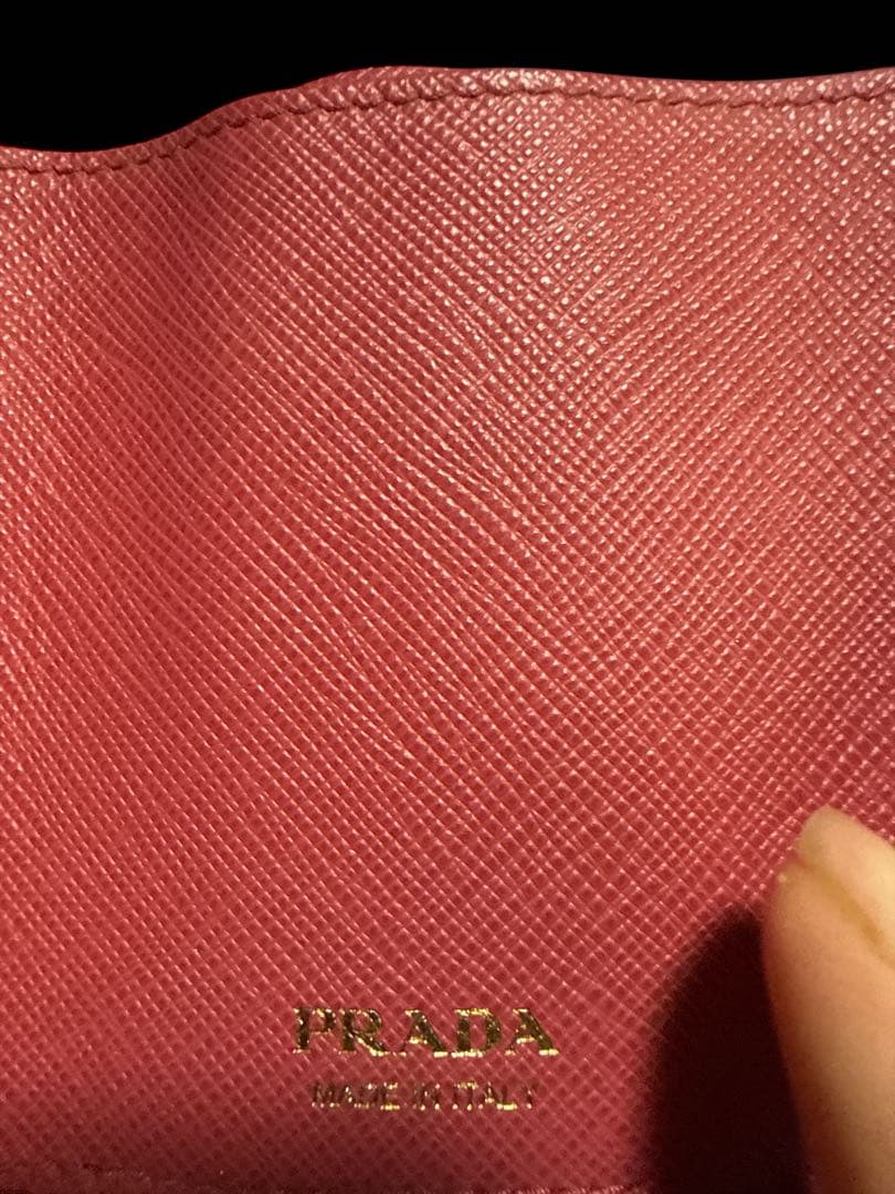 PRADA 三つ折り財布 サフィアーノ ピンク系 正規品