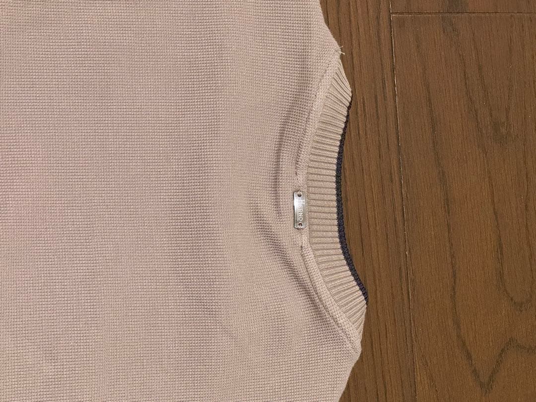 ヘルノHERNO /コットン編みジャージー半袖カットソー/48/トープ