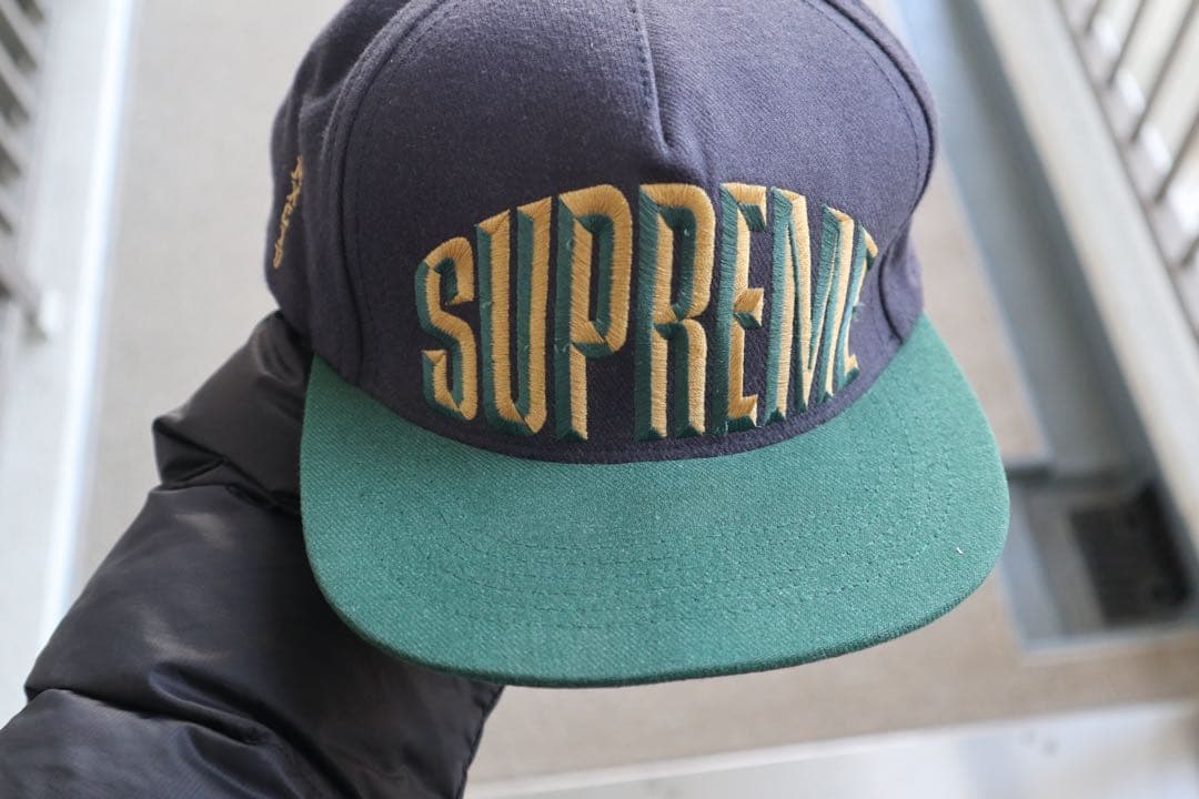 SUPREME ネイビー グリーン キャップ