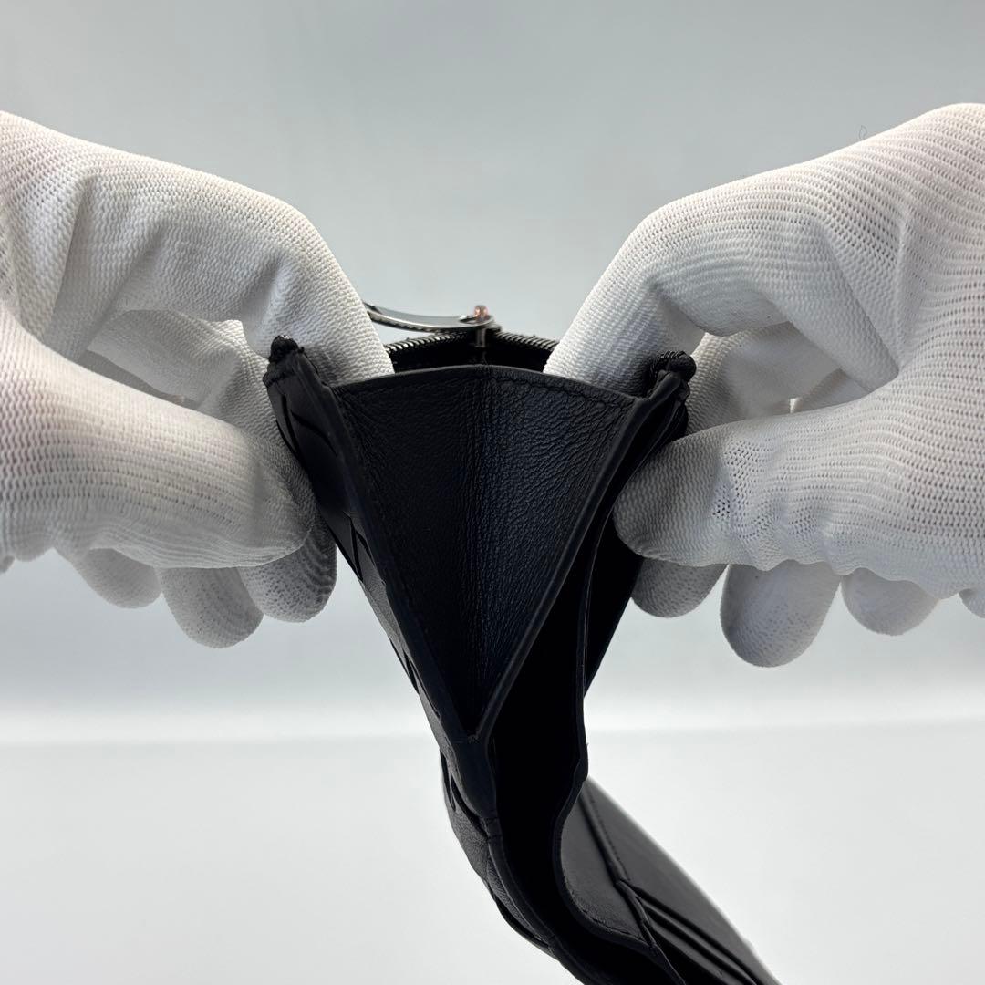 BOTTEGA VENETA 財布 2つ折り イントレチャート 黒