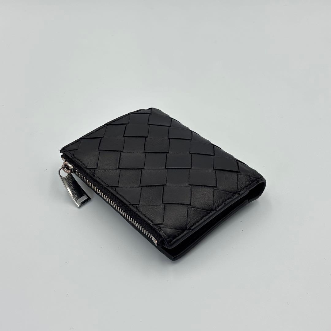 BOTTEGA VENETA 財布 2つ折り イントレチャート 黒