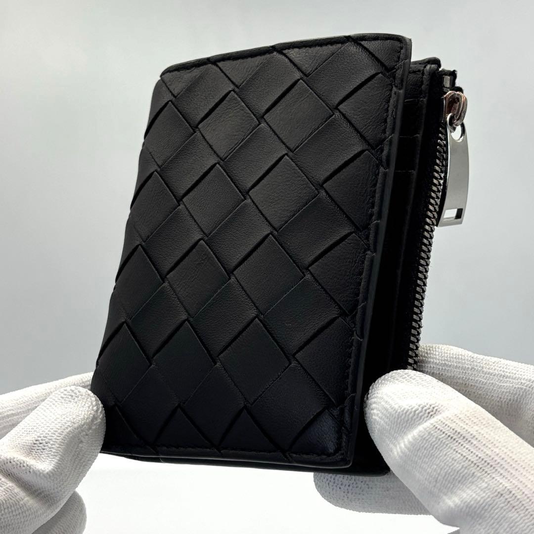 BOTTEGA VENETA 財布 2つ折り イントレチャート 黒