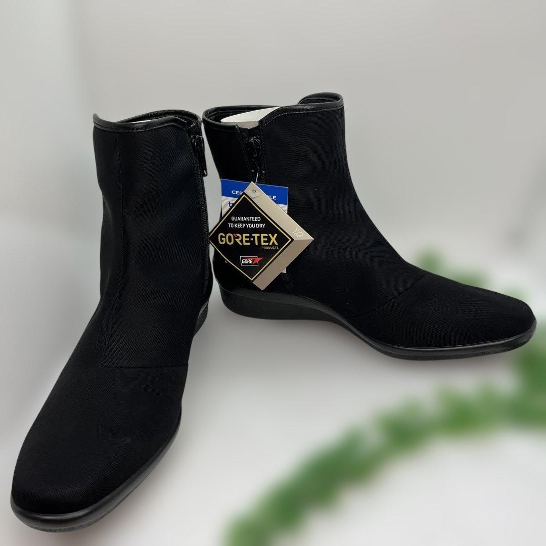 新品✨GORE-TEX 黒 ショートブーツ サイドジップ