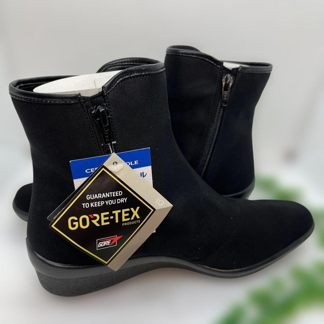 新品✨GORE-TEX 黒 ショートブーツ サイドジップ