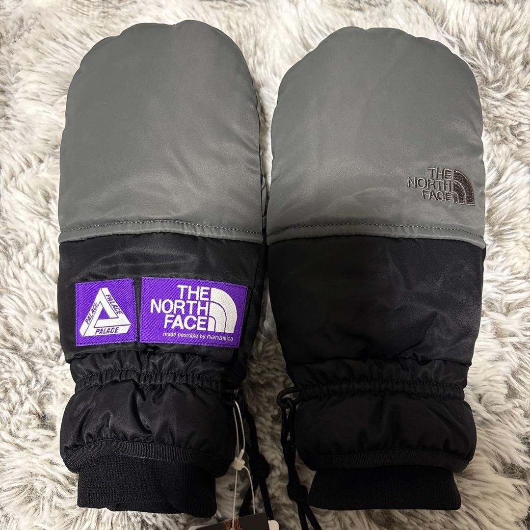 即発送 PALACE THE NORTH FACE DOWN GLOVE グレー