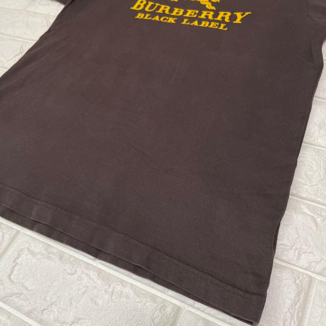 バーバリー ブラックレーベル リンガーネックＴシャツ M ホースマーク 半袖