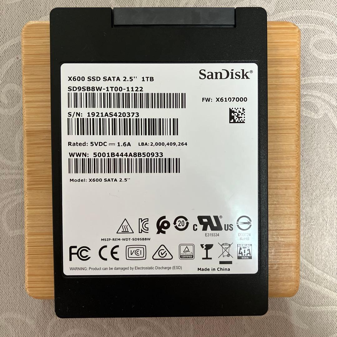 SanDisk X600 1TB SSD SATA 2.5インチ