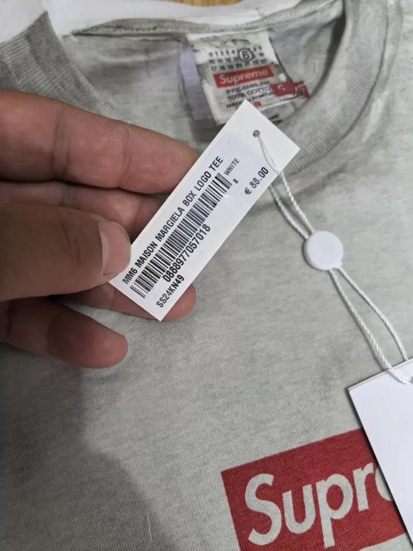 Supreme x mm6 コラボ フェイクレイヤード 半袖 T シャツ