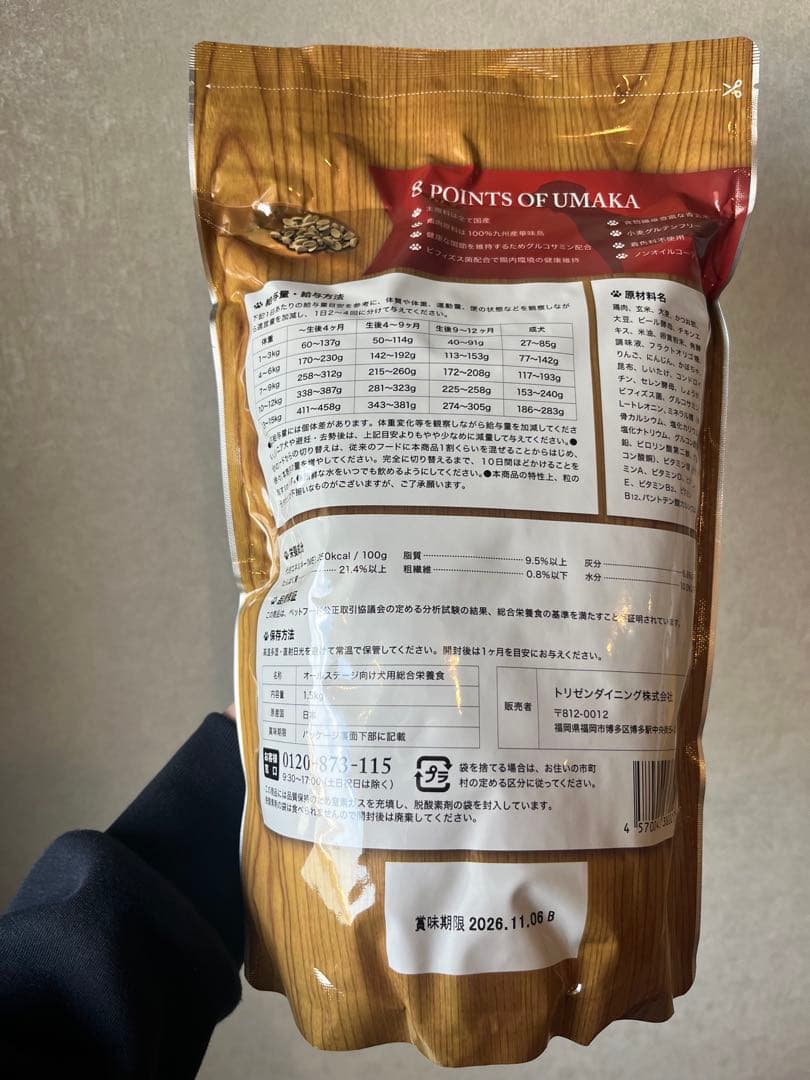 うまか Premium Dogfood 1.5kg×2袋
