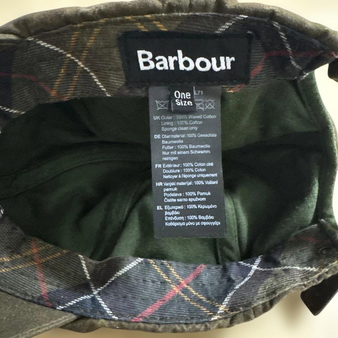 美品‼️Barbour ダークオリーブ　オイルドキャップ