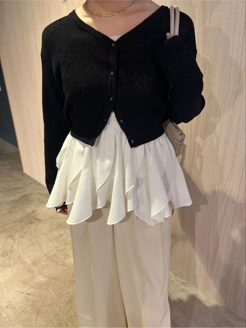 実物写真あり♡大人気即完♡ ココディール ラッフルキャミニットセット ブラック