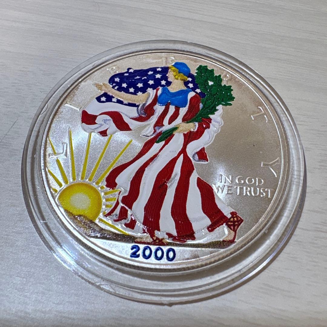 ヒ*0様 【レア】純銀1ドル記念硬貨2000年アメリカンイーグルシルバー1オンス