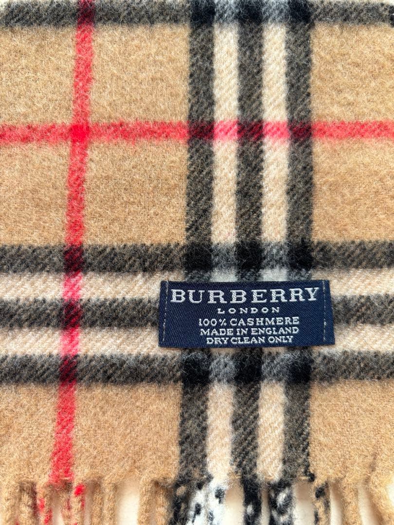BURBERRY　LONDON　カシミヤマフラー　チェック柄