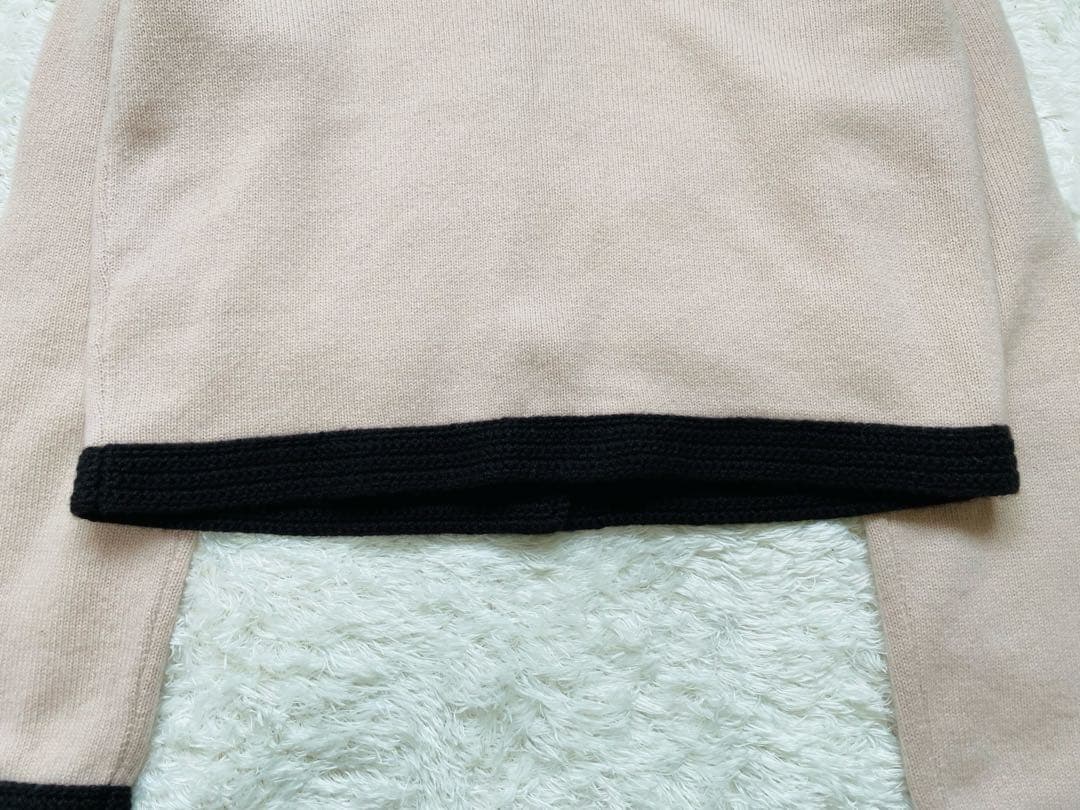 美品　フォクシー　カーディガン　カシミヤ100% 　バイカラー　40 春色