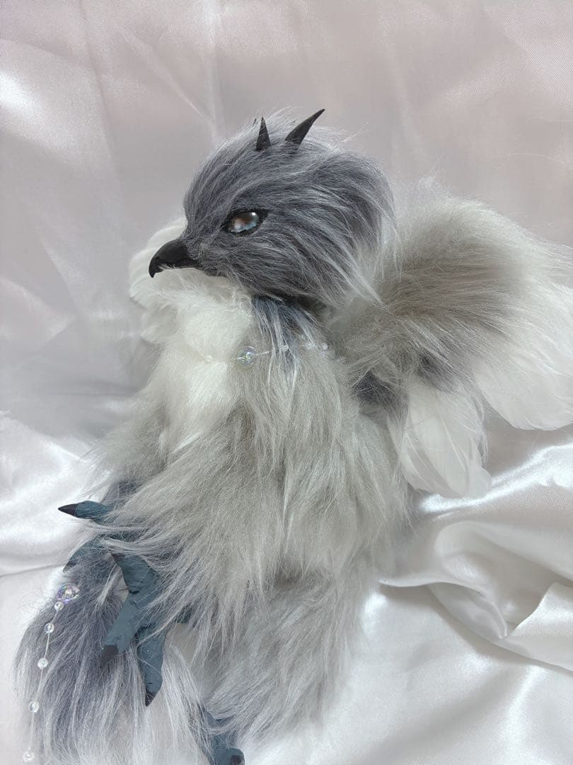 珀*読様 ハンドメイド　アートドール　冥羽　めいは　夜の神獣　幻獣　鳥　ドラゴン