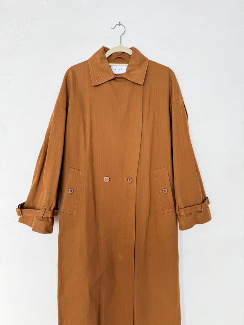 ETRE TOKYO ヘリンボーンオーバーサイズコート