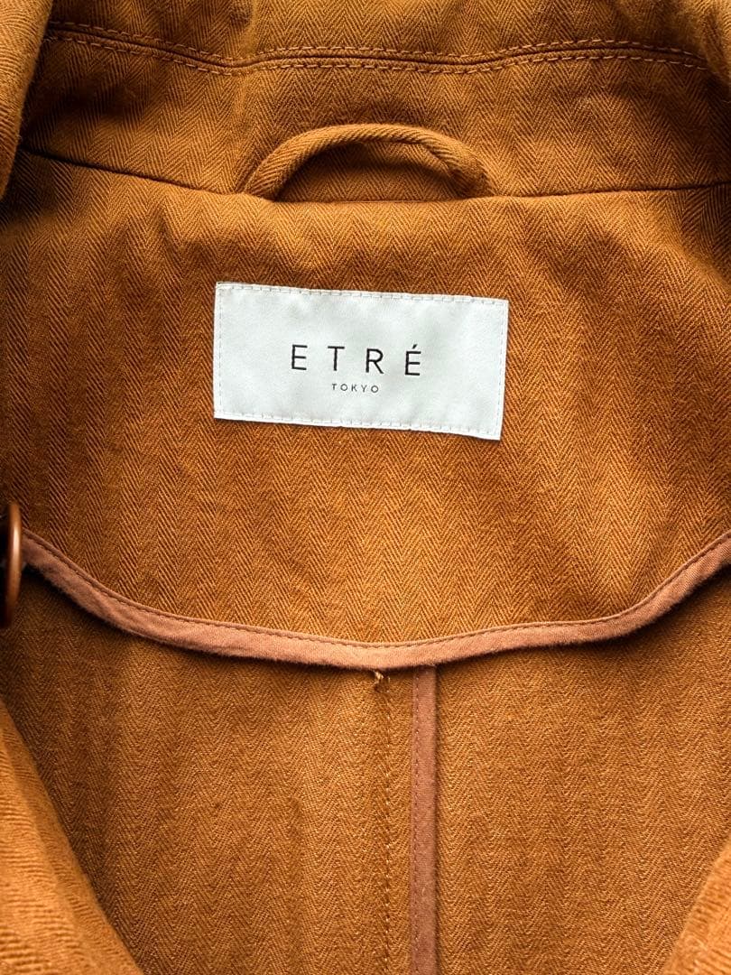 ETRE TOKYO ヘリンボーンオーバーサイズコート