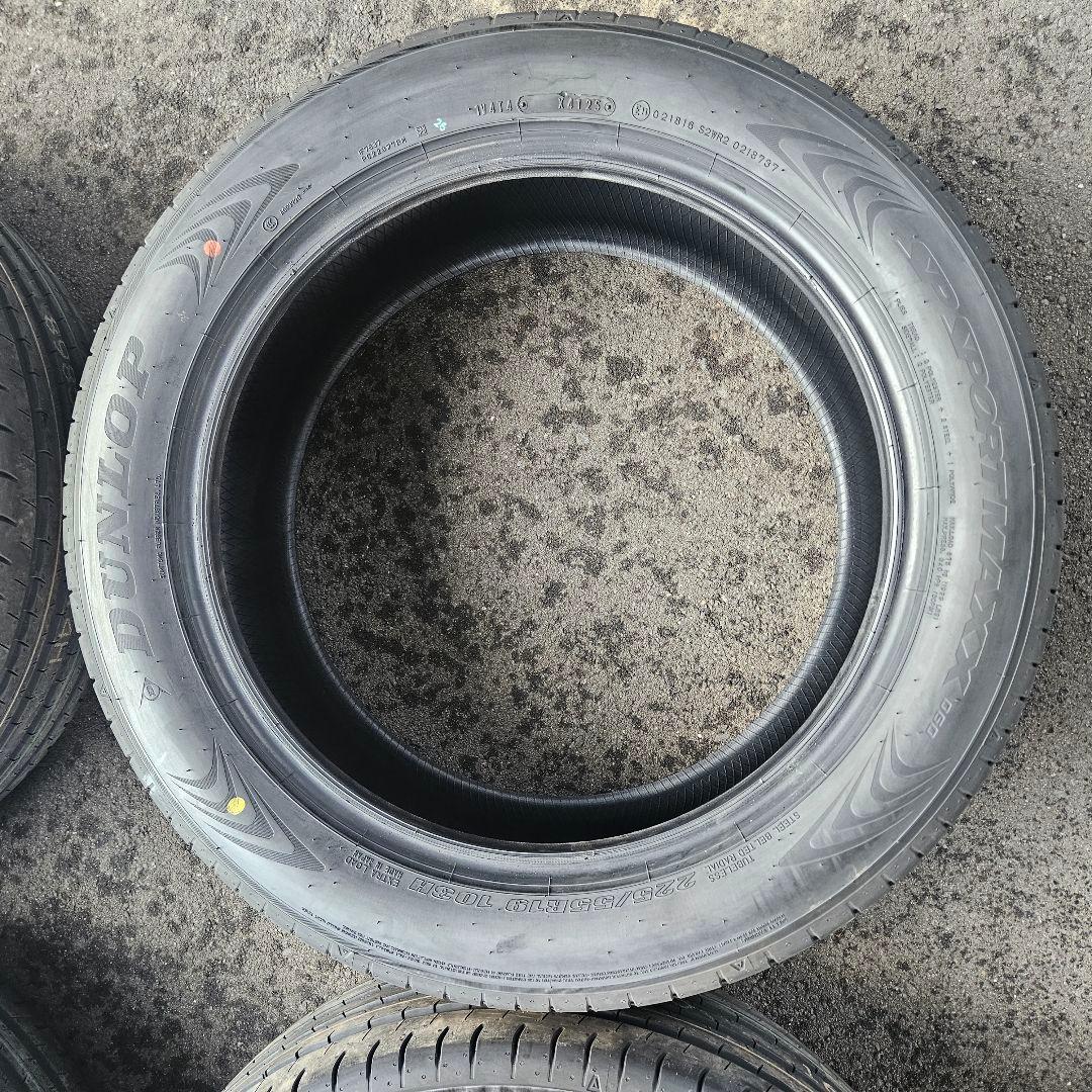 225/55R19 4本送料込 ダンロップ SP SPORT MAXX 新車外し