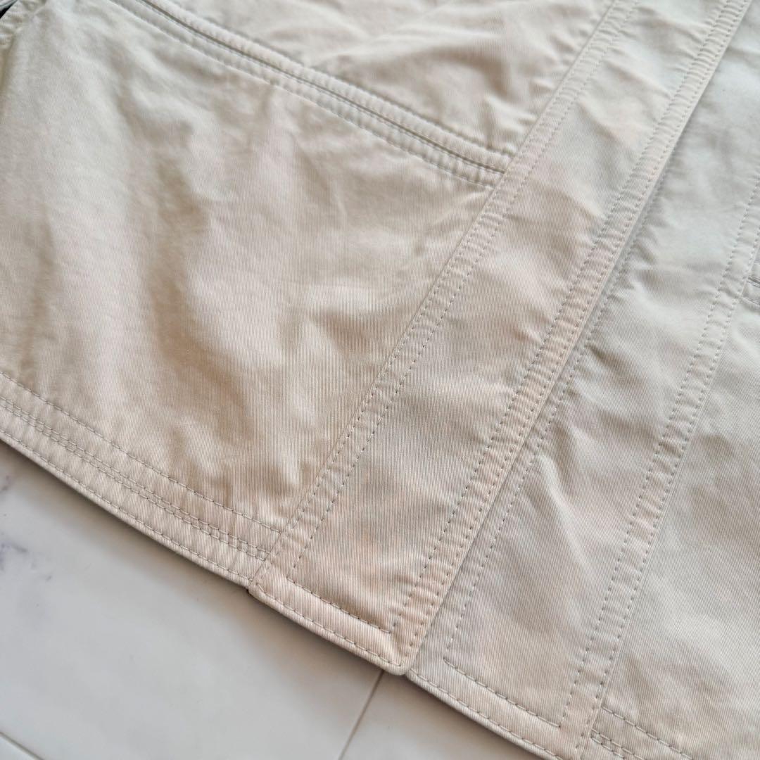 希少★HERMES ロングコート ノーカラー バイカラー フランス製 34
