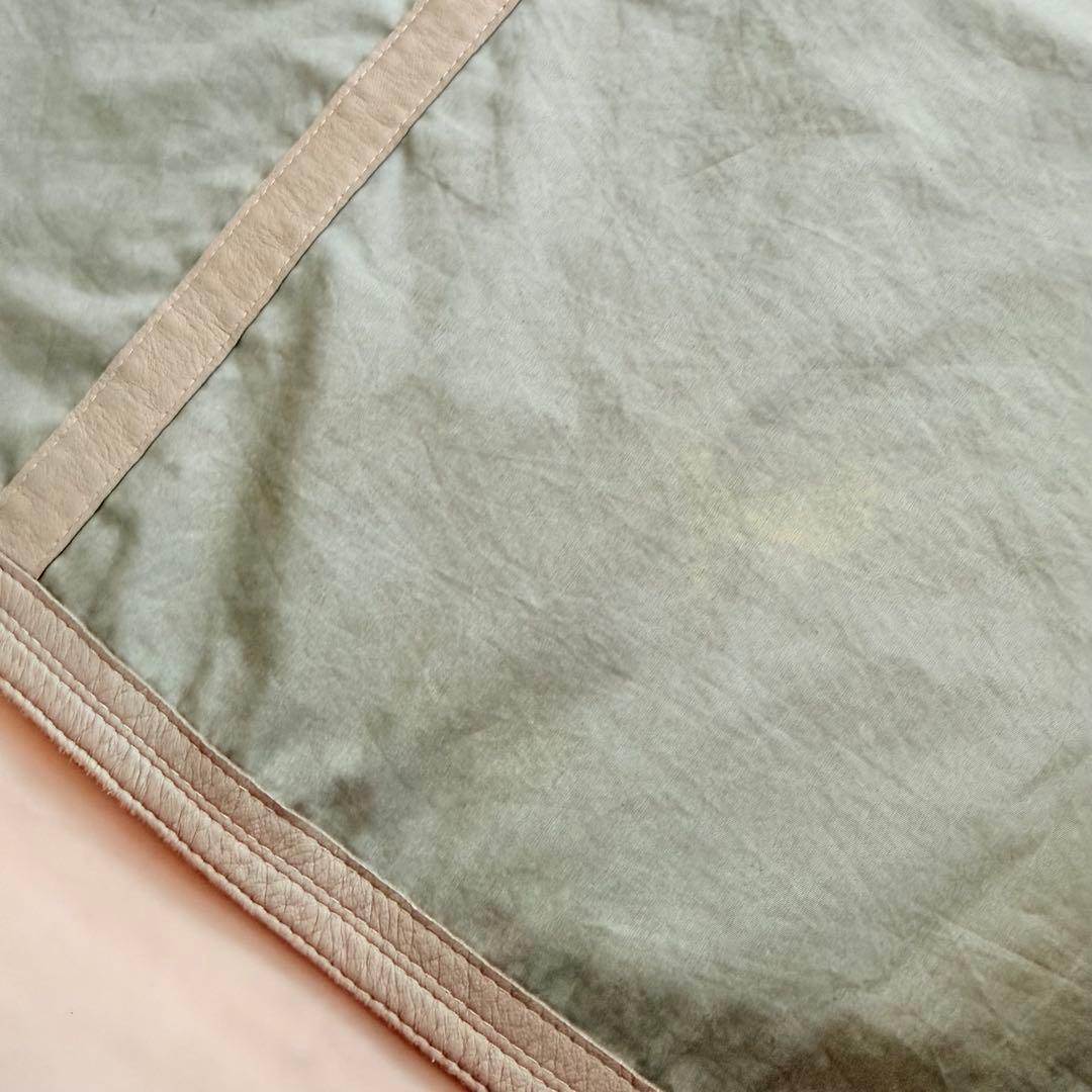 希少★HERMES ロングコート ノーカラー バイカラー フランス製 34