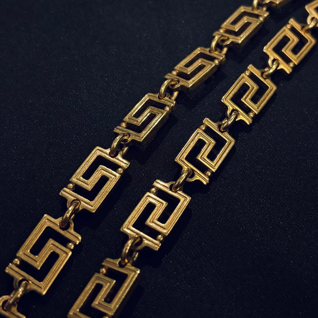 VERSACE グレカチェーン ネックレス ゴールド チョーカー